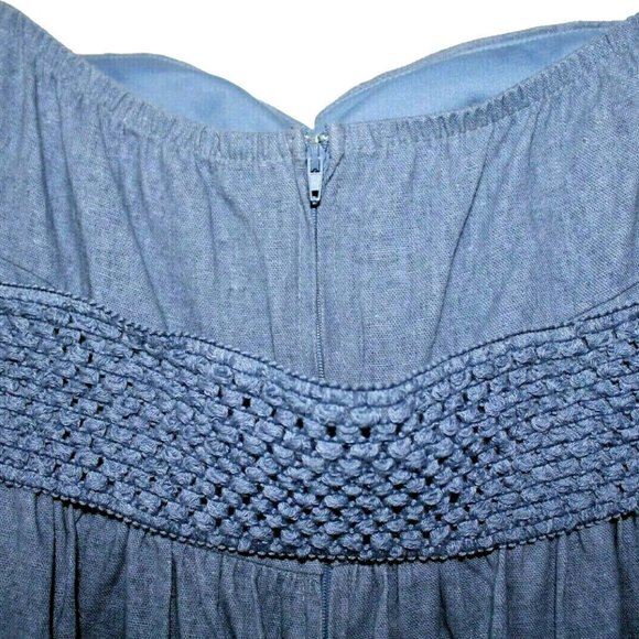 Strapless Linen Belted Sundress by BODY CENTRAL - Picture 6 of 12